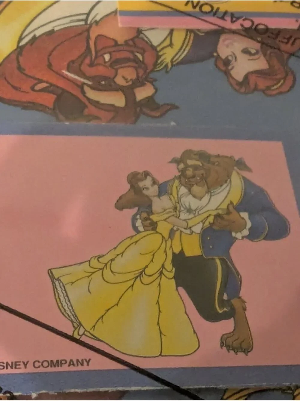 Vintage 80's Gift Wrap Aladdin & Beauty & The Beast Disney Wrap & gift tags